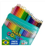 Imagem da promoção 24 Lápis de Cor Multicolor Material Escolar
