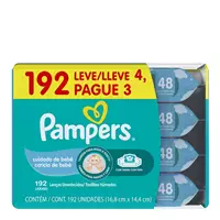 Imagem da promoção Kit Lenços Umedecidos Pampers Cuidado de Bebê 192 Unidades [Comprando 2 Unidades]