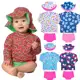 Kit Blusa com Proteção Solar UV50 + Tapa Fralda + Chapéu Bebê e Infantil Moda Praia Meninas - Biquín em oferta