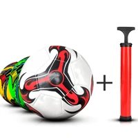 Imagem da promoção Kit Bola de Futebol + Bomba de Ar Manual Portátil Para Encher Bola Tamanho Oficial Couro Sintético C