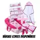 Kit Toalha de Banho Bebê Forrada + Ninho Redutor de Berço + 6 Toalha de Ombro + Trocador Portátil em oferta