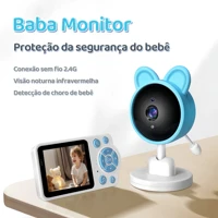 Imagem da promoção Monitor de Bebê com Vídeo HD Sensor de Temperatura e Visão Noturna Infravermelha