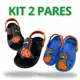 Kit 2 Pares Papete e Babuche Dinossauro para Meninos Confortável em oferta