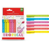 Imagem da promoção Caneta Faber-Castell Fine Pen Tropical 6 Cores