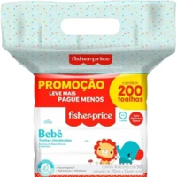 Imagem da promoção Kit Toalhas Umedecidas Fisher-Price 200 unidades ( 4 pacotinhos com 50un cada)