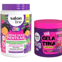 Imagem da promoção Salon Line, Kit Uva com Creme para Pentear e Gelatina #todecacho Kids