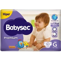 Imagem da promoção Fralda Babysec Premium G 60 unidades