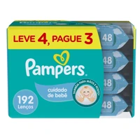 Imagem da oferta Lenço Umedecido Pampers Cuidado de Bebê 192 Unidades