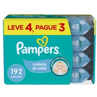Imagem da promoção Lenços Umedecidos Pampers Cuidado de Bebê 192un