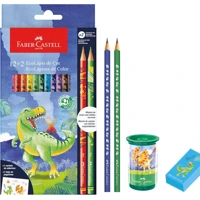 Imagem da promoção Kit Dinossauro, 370517, Faber-Castell, 18 peças,