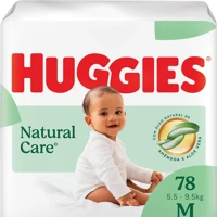 Imagem da promoção Fralda Huggies Natural Care M 78 unidades