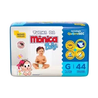 Imagem da promoção Fralda Descartável Turma da Mônica Baby Mega G 44 unidades