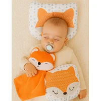 Imagem da promoção Kit Naninha + Travesseiro Anatômico para Bebê | Naninha Pelúcia | Apoio de Cabeça | Enxoval