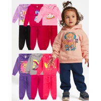Imagem da promoção Kit 4 Peças Moletom Com Capuz Conjunto Infantil Menina Inverno Feminino Pronta Entrega