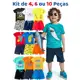 Kit de 4, 6 ou 10 Peças Roupa Infantil Menino Verão Premium 1 ao 14 Conjunto Criança Masculino Lindo em oferta