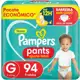 Fralda Pampers Pants Ajuste Total G 94 Unidades em oferta