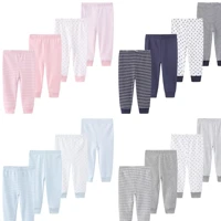 Imagem da promoção 4pcs Newborn Cartoon Pants 100% Cotton Soft Four‑Season Baby Trousers