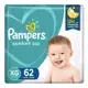Fralda Pampers Confort Sec XG 62 unidades em oferta