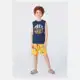 Conjunto Regata Infantil Menino Curto Com Estampa E Bermuda em oferta
