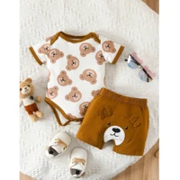 Imagem da promoção Conjunto Roupa Casual Diária para Bebê Menino Estampa Fofa de Urso