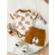 Conjunto Roupa Casual Diária para Bebê Menino Estampa Fofa de Urso em oferta