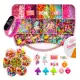 Kit Miçangas Infantil 3500 Pçs para Montar Pulseiras Bolinhas Maleta 19X13 cm CorRosa Anita Bijuteri em oferta
