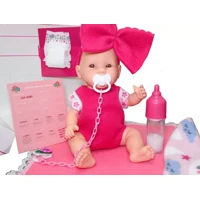 Imagem da promoção Bebe reborn Boneca estilo reborn Meu Bebezinho 1049 ED1 Brinquedos mamadeira magica fralda chupeta n