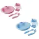 Kit Alimentação Prato + Porta-Suco + Colheres Rosa Adoleta Bebê em oferta