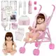 Boneca Reborn Com Roupão Carrinho Criança Passeio - Cegonha Reborn Dolls em oferta