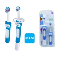 Imagem da promoção MAM Escova Learn To Brush - Embalagem Dupla - Azul