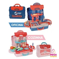 Imagem da promoção Maleta Infantil 3 em 1 Cozinha e Oficina Portátil Mega Compras