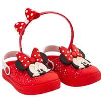 Imagem da promoção Sandalia Babuche Infantil Personagem Fashion Vermelho e Tiara