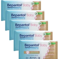 Imagem da promoção Kit com 5 Lenços Umedecidos Biodegradável 48un Cada Bepantol