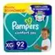Fralda Infantil Pampers Confort Sec XG 92 Unidades em oferta