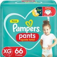 Imagem da promoção Fralda Pampers Pants Ajuste Total Tamanho - XG c/66 Unidades