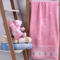 Imagem da promoção Kit 2 Toalhas de Banho Infantil Menina e Menino Kids 100% Algodão Para Bordar Ponto Cruz Macia