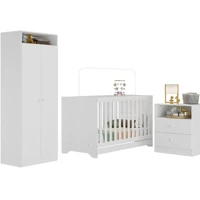 Imagem da promoção Quarto de Bebê Completo Encanto Multimóveis – Guarda-Roupa, Cômoda e Berço | 3 ANOS DE GARANTIA
