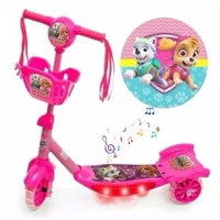 Imagem da promoção Patinete Infantil Patrulha Canina 3 Rodas Música Cesta Luzes até 35kg