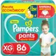 Fralda Pampers Pants Ajuste Total XG com 86 em oferta