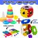 Brinquedo Infantil Pato de Argolas + Cubo Didatico Empilhar Criança em oferta