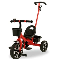Imagem da promoção Triciclo Infantil Luxo Com 02 Cestinhas e Sininho Haste Direcionável Para Crianças Brinq Kids