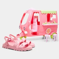 Imagem da promoção Sandália Infantil Grendene Barbie Com Sorveteria Menina - Rosa Claro
