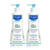 Imagem da promoção Kit 2 Und Gel Lavante Suave Mustela Bebê Corpo e Cabelo 500ml