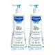 Kit 2 Und Gel Lavante Suave Mustela Bebê Corpo e Cabelo 500ml em oferta