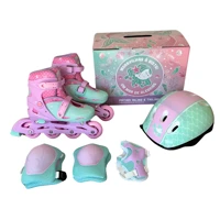 Imagem da promoção Patins Infantil Feminino 2 Em 1 Inline Triline +kit Protecao