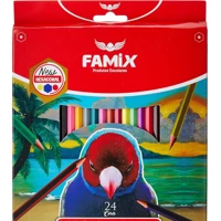 Imagem da promoção Lápis De Cor, Famix, Sextavado, 24 Cores