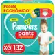 Fralda Pampers Ajuste Total Pants XG 132 unidades em oferta