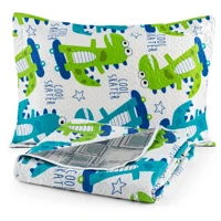 Imagem da promoção Kit Cobre Leito de Solteiro 2 Peças Dupla Face Infantil 170 Fios Bouti Estampado