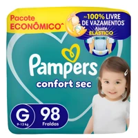 Imagem da promoção Fraldas Pampers Confort Sec G 98 unidades