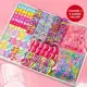 Conjunto com 875pcs de elásticos de cabelo coloridos mistos com clipes em forma de estrela para pent em oferta
